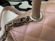 Chanel Flap Bag With Top Handle & Gradient Lacquered Metal In Light Pink A92990 24cm - 4