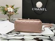 Chanel Flap Bag With Top Handle & Gradient Lacquered Metal In Light Pink A92990 24cm - 3