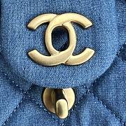 Chanel mini Flap bag denim fabric & gold metal 20cm - 5