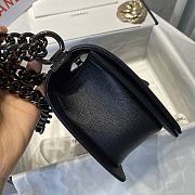 Chanel Boy handbag grained calfskin & black metal 25cm - 2