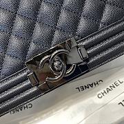 Chanel Boy handbag grained calfskin & black metal 25cm - 4