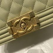 Chanel small Boy handbag grained calfskin & gold metal in avocado 20cm - 6