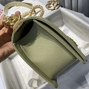 Chanel Boy handbag grained calfskin & gold metal in avocado 25cm - 5