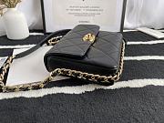 Chanel small Flap bag calfskin & gold metal in black 18cm - 4