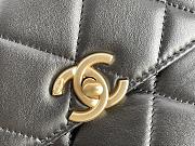 Chanel small Flap bag calfskin & gold metal in black 18cm - 5