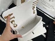 Chanel small Flap bag in white AS2979 22cm - 6
