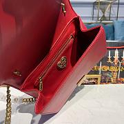 D&G large Devotion bag in quilted nappa leather red 5572 26cm - 5