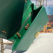 D&G large Devotion bag in quilted nappa leather green 5572 26cm - 6