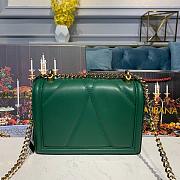 D&G large Devotion bag in quilted nappa leather green 5572 26cm - 5