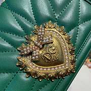 D&G large Devotion bag in quilted nappa leather green 5572 26cm - 3