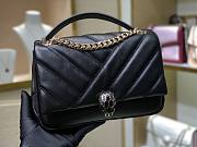 Bvlgari Serpenti cabochon shoulder bag black 287993 22.5cm - 5