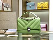 Bvlgari Serpenti cabochon shoulder bag green 287993 22.5cm - 1