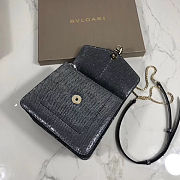 Bvlgari Serpenti forever crossbody bag karung leather grey B38329 18cm - 4