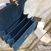 Bvlgari Serpenti forever crossbody bag karung leather blue B38329 18cm - 5