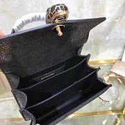 Bvlgari Serpenti forever crossbody bag karung leather black B38329 18cm - 6