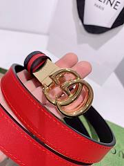 Gucci reversible belt leather red/black 2cm - 2