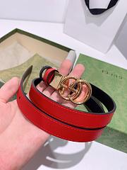 Gucci reversible belt leather red/black 2cm - 6