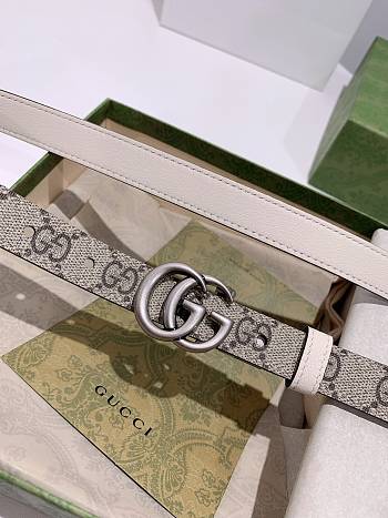 Gucci reversible belt ophidia GG canvas/white 2cm