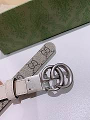 Gucci reversible belt ophidia GG canvas/white 2cm - 6