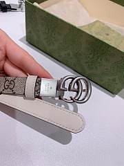 Gucci reversible belt ophidia GG canvas/white 2cm - 3