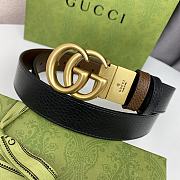 Gucci reversible belt leather black/brown 3cm - 6