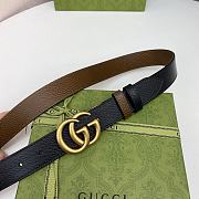 Gucci reversible belt leather black/brown 3cm - 4
