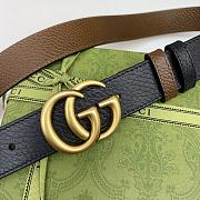 Gucci reversible belt leather black/brown 3cm - 3