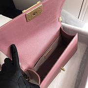 Chanel V-Boy handbag calfskin & gold metal in coral 67086 25cm - 6