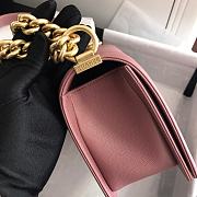 Chanel V-Boy handbag calfskin & gold metal in coral 67086 25cm - 2