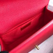 Chanel V-Boy handbag calfskin & gold metal in red 67086 25cm - 3