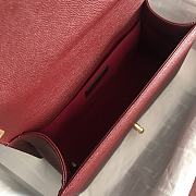 Chanel V-Boy handbag calfskin & gold metal in wine red 67086 25cm - 4