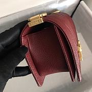Chanel V-Boy handbag calfskin & gold metal in wine red 67086 20cm - 5