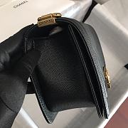 Chanel V-Boy handbag calfskin & gold metal in black 67086 20cm - 3