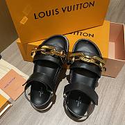 LV Paseo Flat Comfort Sandal In Black - 4