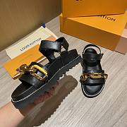 LV Paseo Flat Comfort Sandal In Black - 3