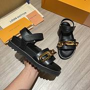 LV Paseo Flat Comfort Sandal In Black - 6