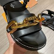 LV Paseo Flat Comfort Sandal In Black - 5