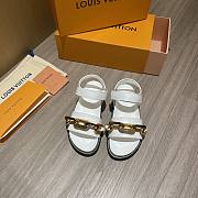 LV Paseo Flat Comfort Sandal In White - 1