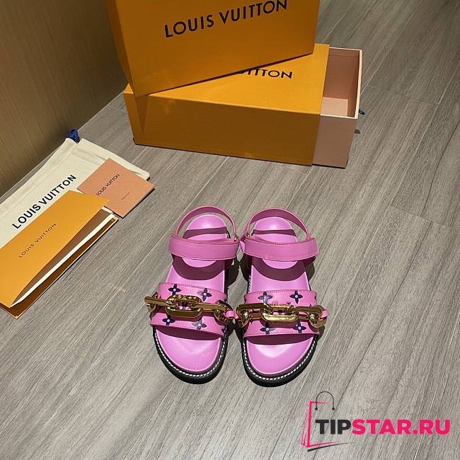 Louis Vuitton Paseo flat comfort sandal in pink - 1