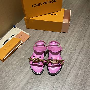 Louis Vuitton Paseo flat comfort sandal in pink