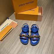 Louis Vuitton Paseo flat comfort sandal in dark blue - 1