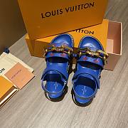 Louis Vuitton Paseo flat comfort sandal in dark blue - 5