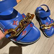 Louis Vuitton Paseo flat comfort sandal in dark blue - 4