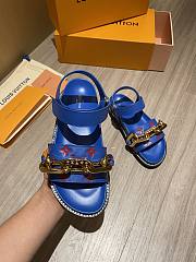 Louis Vuitton Paseo flat comfort sandal in dark blue - 2