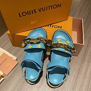 Louis Vuitton Paseo flat comfort sandal in blue - 5