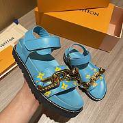 Louis Vuitton Paseo flat comfort sandal in blue - 4
