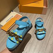 Louis Vuitton Paseo flat comfort sandal in blue - 3