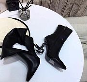 YSL Opyum ankle boots in leather with black heel - 6