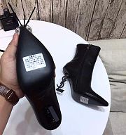 YSL Opyum ankle boots in leather with black heel - 5