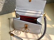 Valentino VSling grainy calfskin handbag in white 30cm - 6